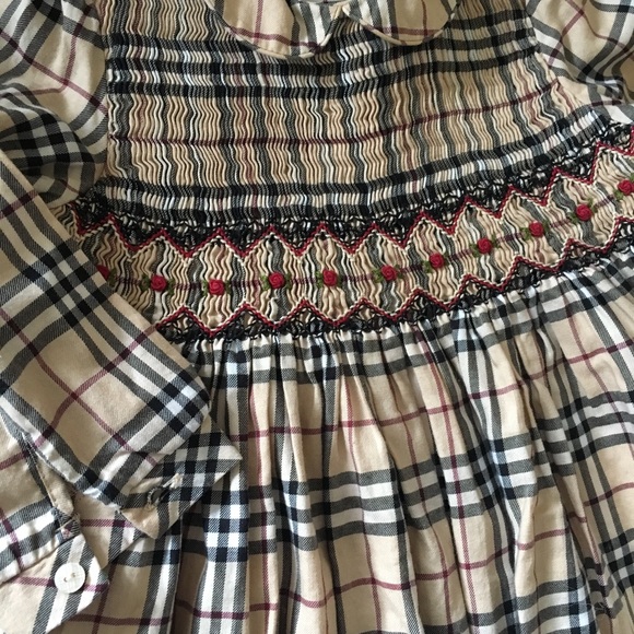 Vintage Burberry Smocked Dress - Picture 3 of 7